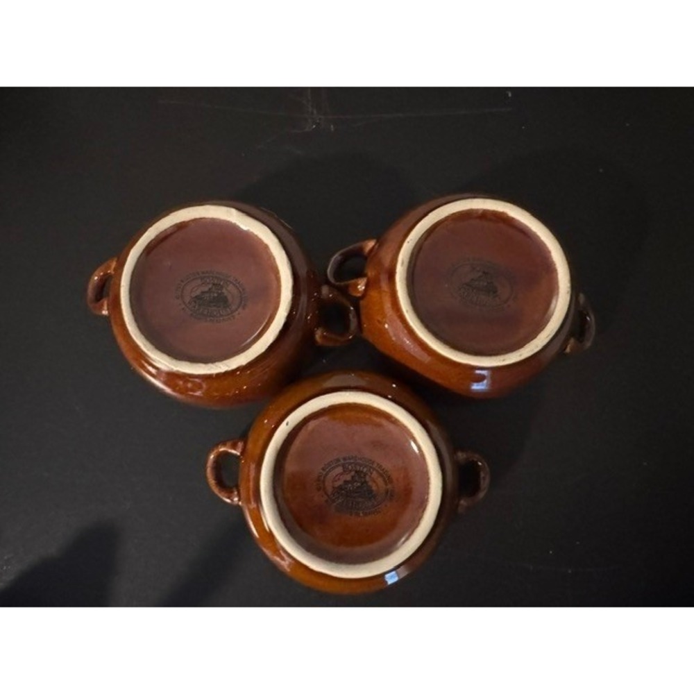 Boston Warehouse Crock Brown Glaze Vintage 1993. Excellent Condition. Set Of 3. - Picture 3 of 9